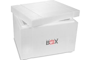 ‎THERM BOX THERM-BOX Styroporbox 53W Innen: 47x38x29cm Wand: 5cm Volumen: 53,24L Isolierbox Kühlbox Warmhaltebox Wiederverwendbar