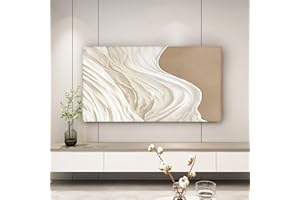 Treer TV Abdeckung Staubschutzhülle, Hülle Bezug für Fernsehen Schutzhülle Universal Fernseher Hülle Elastisch Staubschutz für 32-85 Zoll TV/PC-Bildschirme (Meereswellen,69-75 Zoll)