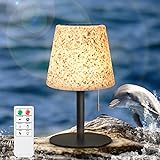 RWWR LED Lámpara de Mesa Solar Exterior jardin, Carga 2 en 1 8 Colores Regulable mandos a distancia, protección ip44 Inalámbr