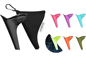 PiPiLOTTA® Urinario femenino para viajes, ayuda al orinal de pie para festivales, camping, viajes con funda protectora, reutilizable | urinario para mujeres (antracita)