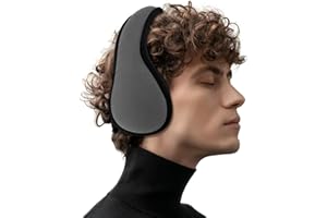 Quilax Navy Blue Behind-the-Head Ear Muffs for Winter, Adjustable Fleece Ear Muffs Women