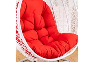 PING BU Coussin de balancelle imperméable et épais - Coussin de dossier pour balancelle de jardin uniquement - Coussin anti-salissures, durable et confortable (rouge, ordinaire)