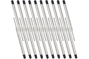 CICIING 20 x Black Ink Pen Refills for Parker Ballpoint Pens, Large Capacity Replaceable Metal Ballpoint Pen Refills, Compatible with All Parker Ballpoint Pens