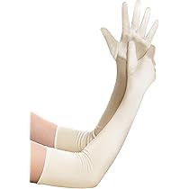 BABEYOND Gants En Satin Pour Femme - Gants De Coude - Accessoires
