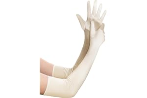 BABEYOND ArtiDeco Guantes de Satén Mujer Vintage hasta los Codos Novia Accesorios Largos para Boda Fiesta Disfraz