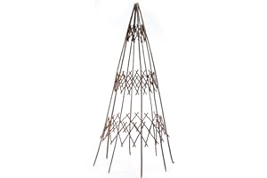 GOLDBEARUK Dark Willow Obelisk Natural Climbing Plant support cage 120cm