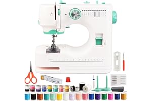 FONCOOD Beginner Sewing Machine – Compact & Lightweight Mechanical Sewing Kit with 12 Built-in Stitches & Dual Speed, Foot Pedal Control | Ideal for Garments, Home Textiles & DIY Crafts