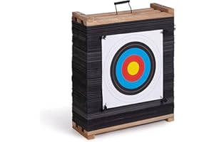 YAK Archery Zielscheibe für Bogenschießen ab 2022 verbesserte Bearbeitung wechselbaren Lamellen 60x60x20cm
