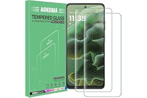 AOKUMA Protector de Pantalla para Motorola Moto G35 5G, [2 Unidades] Cristal Templado para Moto G35 5G Fácil Instalación, Vidrio templado 9H,Sin Burbujas, Alta Definicion,Anti-Arañazos
