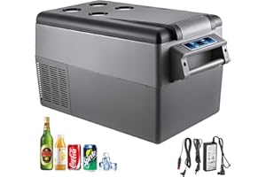 VEVOR Frigorifero portatile Frigorifero per Auto 220V/12V Congelatore Portatile per Auto -20℃-20 ℃ Mini Frigorifero da Campeggio con Schermo LCD Controllo APP Frigo per Auto Camion Barca Camper (35L)
