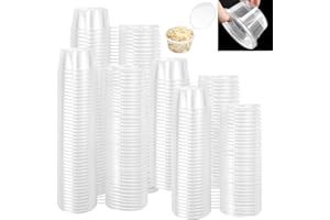 LPAMABA 100 Pièces Pots à Sauce en Plastique avec Couvercle 50ml Boîte à Sauce Transparente Boîtes de Alimentaires récipients à emporter pourles Sauces les Condiments les Crèmes Passe au Micro ondes