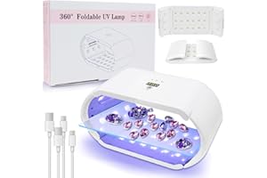 Amlope Lámpara de Resina UV de Doble Cara Lámparas de Curado de Resina Lámparas UV de 48W para Curado Rápido con Pantalla LED Lámpara para Bricolaje, Moldes