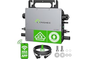 BLZLDD Wechselrichter 800w, Wechselrichter Balkonkraftwerk Grid-tie Inverter mit APP-Kontrolle, PV Wechselrichter - IP67 Wasserdicht- 5M Langes Anschlusskabel