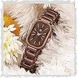 Shocknshop Elegant Rectangular Ladies Rose Gold Analog Metal Strap Solid Link Strap Watch for Woman -WCH176: 