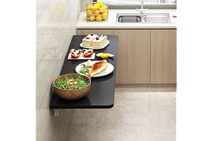 ADASP ZQKJLH Tavolo galleggiante, scrivania pieghevole a ribalta, piccolo tavolo da pranzo pieghevole, tavolo sospeso salvaspazio a parete per cucina, studio, camera da letto, bagno, ufficio o balcone