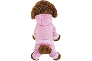 LIFEWHEEL Haustier Kleidung Hundemantel Hundepullover Warm Wintermantel Hunde Kostüm für Katzen Kleine Hunde Hunde-Kapuzenpullover (Pink, L)