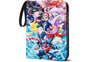 LYAILOOGXL Card Scrapbook for Pokemon, Card Album 400 Cards for Pokemon to Collect and Exchange, PU Material with Waterproof Surface