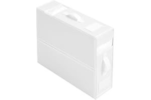 QARIDO Organizer per biancheria da letto pieghevole, con finestra trasparente e maniglie, organizer per biancheria da letto, organizer per biancheria da letto, organizer per biancheria (Bianco)