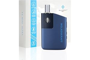 WOLKENKRAFT FX MINI ULTRA Premium Vaporizer - USB-C | Magnetisches Slide-In-Mundstück | Titan-Kammer | Temperatur 100-220 °C | Betriebstimer 3-5 Min. | 100% Konvektion *Nachtblau*