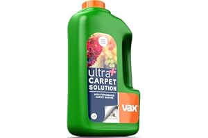 Vax Ultra+ 1.5L Carpet Cleaner Solution, Stain Remover Shampoo, Rose Burst Scent, Helps to Combat Odours, 1-9-137771, Green