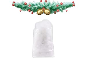 CAIKAILIOR Kunstschnee Deko,Künstliche Weihnachtsdekoration,Weiße Faser Deko Schnee,Kunstschnee Zum Basteln,Flauschiger Baumwollschnee für Weihnachtsdorf/Bastelwatte FüLlwatte/Weihnachtsbaum/Indoor Winter(158 g)