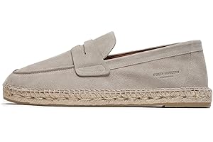 Fred Martin Collection, Mocasiness en daim avec semelle en jute et doublure en cuir pour homme