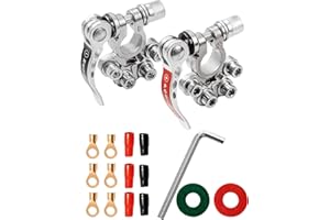 NETONDA 2PCS Connecteur Borne de Batterie 12v Cosse Batterie 4 Voies Bornes de batterie Positive et Négative Connecteur Batterie pour SAE/JIS Type A Voitures Camions Autobus Camping-cars