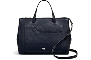 RADLEY London Pockets Soft 2.0 Medium Ziptop Top Handle Handbag for Women, in Grained Leather with Grab Handles