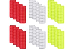 Luvadeyo Lot de 24 bandes réfléchissantes, autocollantes, réfléchissantes pour la sécurité, résistantes aux intempéries, autocollants réfléchissants de haute qualité