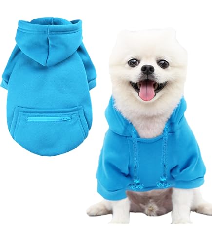 LOPHIPETS Kapuzenpullover Für Kleine Hunde – Chihuahua & Yorkie Winterkleidung | Größe M In Rot | 95% Baumwolle