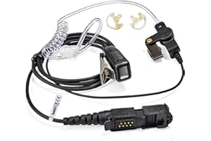 UAYESOK Oreillette PTT et casque acoustique caché pour Motorola DP2400, DP3441e, DP3661, XPR3300e, XPR3500, XiR P6600, kit de surveillance radio 2 voies