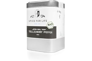 SPICE FOR LIFE SINCE 2008 DIE GEWÜRZJÄGER - FÜR DICH UNTERWEGS Spice for Life Tellicherry Pfeffer - Black Balls of Fire ganz, Bio, 90g