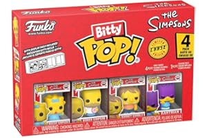 Funko Bitty Pop! The Simpsons - Maggie - 4 Pack - 1/6 Odds for Rare Chase Variant and A Surprise Mystery Mini Figure - 0.9 Inch (2.2 Cm) Collectable - Stackable Display Shelf Included