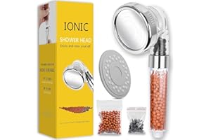 Magichome Shower Head Handheld High Pressure Water Saving 3 Modes Adjustable Filter Showerhead for Hard Water Low Water Pressure Contains Additional Replaceable Stone