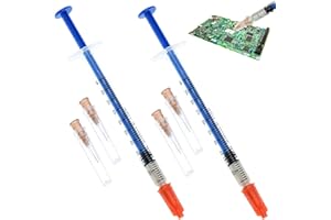 AYHYHLJZJ 2 Pièces Colle Conductrice, Colle Conductrice Electrique de Haute Qualité, Adhésif Conducteur pour Réparation Électronique Précise, Volume de par Tube（0.4ml）