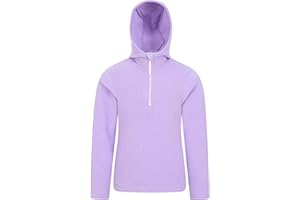 Mountain Warehouse Camber Kids Microfleece Hoodie - Breathable, Lightweight, Anti-Pill & Quick Dry Microfleece Pullover for Boys & Girls - For Spring Summer & Walking Lilac