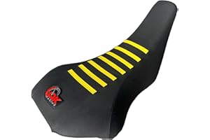 QK RACING Seat Cover Compatible Fit for Suzuki LTZ 400 Z400 Seat Cover 2003-2008 (Black/Yellow)