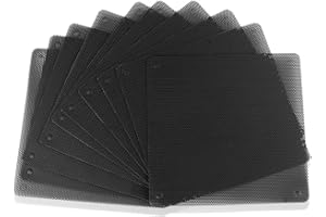 euroharry Osłona wentylatora z filtrem bardzo drobnego kurzu, wentylator komputerowy, filtr drobnego pyłu 120 mm/140 mm, osłona wentylatora, 10 sztuk (10 x 120 x 120 mm, czarna)