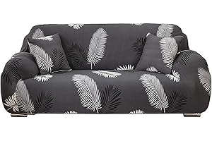 DWTECH Funda para sofá Elasticas de 1 2 3 4 Plazas Impresión Floral (Gratis 2 Funda de Cojines) Universal Funda Cubre Sofas Ajustables,Antideslizante Protector Cubierta de Muebles con Cuerda de fijación