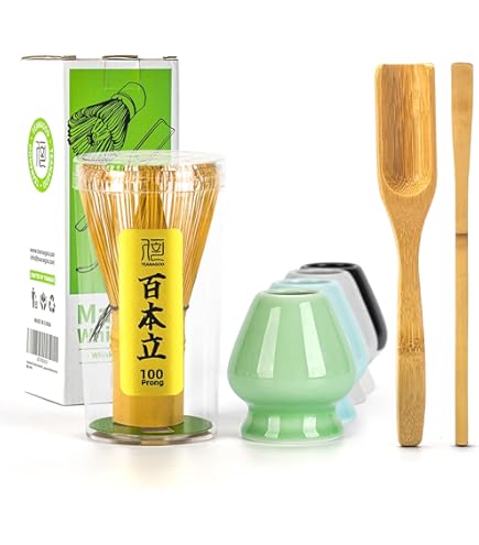 Set Cerimonia Matcha Kurkip 4 Pezzi - Frullino Bambù, Ciotola, Paletta E Porta Frullino - Foto 2