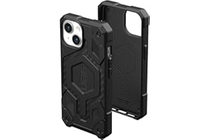 Urban Armor Gear Custodia protettiva Monarch Pro compatibile con Apple iPhone 15 [compatibile con ricarica wireless/ricarica magnetica, protezione a 5 strati] carbon fiber