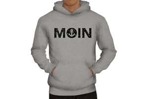 SHIRTSTREET Geschenkidee Küsten Hamburg plattdeutsch Herren Kapuzenpullover Moin Anker