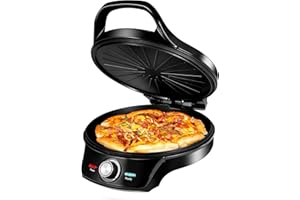 SOKANY Four A Pizza Electrique 220 ℃,Four Pizza Puissance 2000W,Pizza Party Pour 4-5 Personnes,5 Vitesses Pour Régler La Température à Volonté Fours à Pizza.Noir-08034