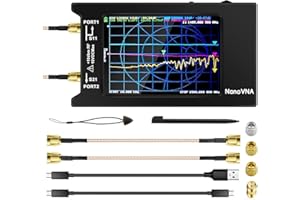 AURSINC NanoVNA-H4 Antennenanalysator, 4-Zoll Touchscreen Vektor-Netzwerkanalysator, 2025 HW V4.3 10 KHz-1,5 GHz HF VHF UHF, Messung von S-Parametern, SWR, Phase, Verzögerung
