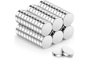 Wukong Magneti al Neodimio 10mm x 2mm, 60 Pezzi Forte Magnete di Terre Rare per Frigoriferi, Calamite per Lavagna, Uffici, Esperimenti, Scientifici