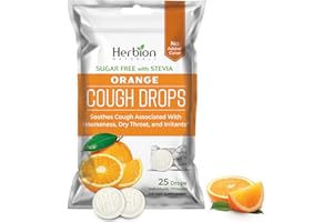 Herbion Naturals - Pastilles contre la toux à l'orange sans sucre - 25 pastilles