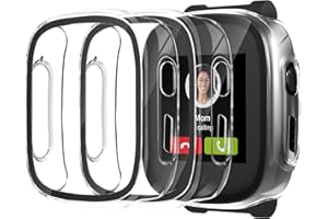 Seltureone Pack of 2 Case for XPLORA X5 Play Tempered Glass Protective Case, Hard PC 360° All-Round Anti-Scratch Anti Dust HD Ultra Thin Protective Case for Xplora X5 Children Girls - Transparent