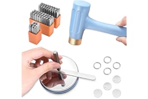 InLoveArts Juego de Sellos de Letras, 64 Piezas 3mm Letra Y Número Sello Conjunto de Estampado, Vencer a números y Letras 0-9 y AZ, Herramienta de Prensa para marcar en Metal, Madera, Cuero, Negro