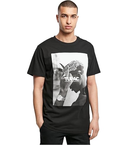 Mister Tee Herren T-Shirt Mit 2Pac-Print – Baumwolle, Viele Größen Von XS Bis 5XL