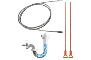 TOPCZY Universal Rohrreiniger Spirale, 3m x 10mm Effizientes Spirale Abfluss Rohrreinigung, Multifunktionale Rohrreinigungswelle, Flexible Abflussreiniger Spirale für Küche Waschbecken Badewanne